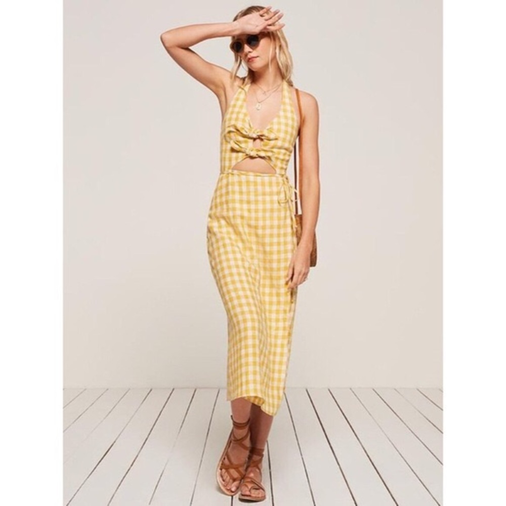 Reformation AMALFI dress in zest